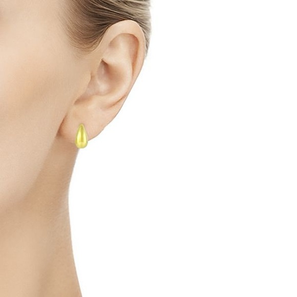 14K Gold Mini Teardrop Earrings - Picture 11 of 11